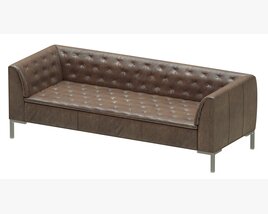 Crate And Barrel Grafton Leather Chesterfield Sofa 3D模型