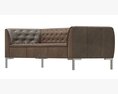 Crate And Barrel Grafton Leather Chesterfield Sofa 3d model