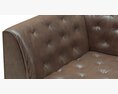 Crate And Barrel Grafton Leather Chesterfield Sofa 3d model