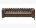 Crate And Barrel Grafton Leather Chesterfield Sofa Modèle 3d