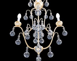 Currey and Company Allusion Chandelier 3D 모델 