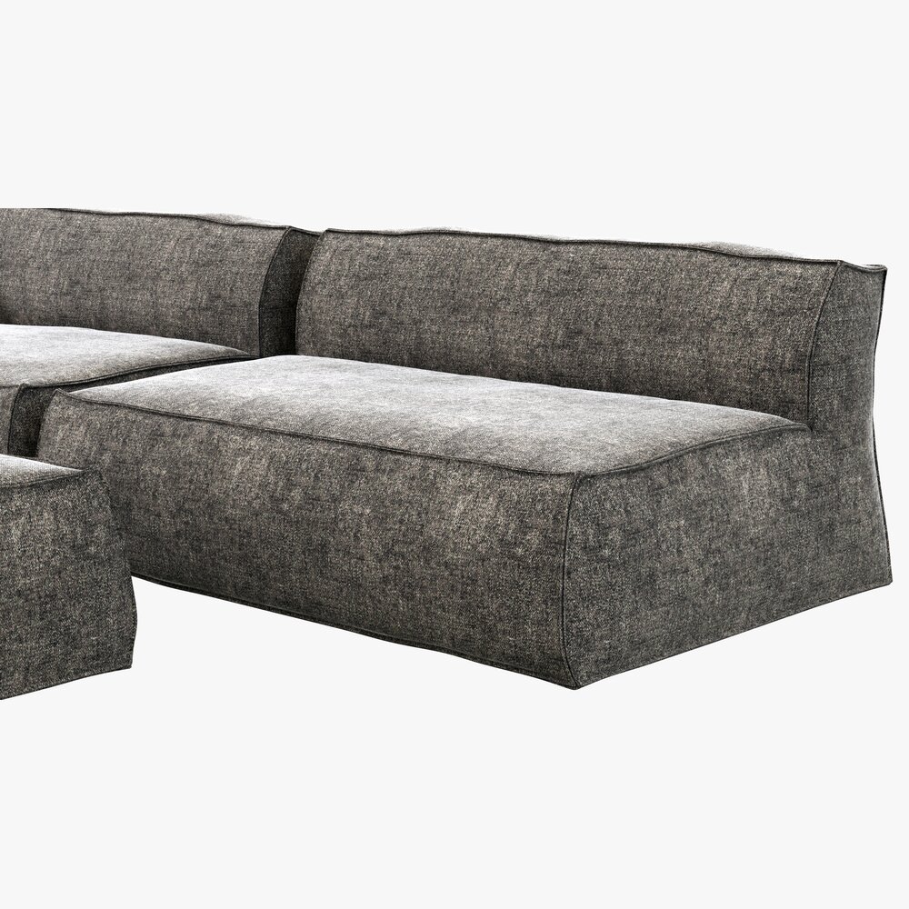 Baxter Damasco Sofa 3D model