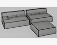Baxter Damasco Sofa Modelo 3D