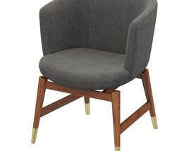 Baker Coupe Dining Chair Modèle 3D