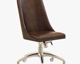 Baxter Decor Chair with Wheels Modèle 3D