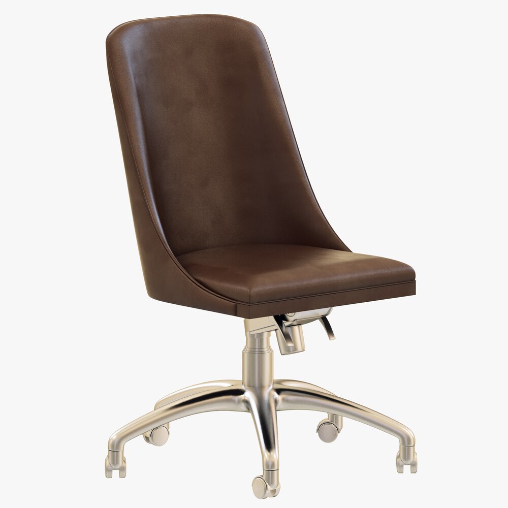Baxter Decor Chair with Wheels Modello 3D