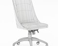 Baxter Decor Chair with Wheels 3D-Modell
