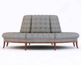 Capitone Round Sofa Modello 3D