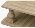 Coco Republic Library Balustrade Coffee Table 3D 모델 