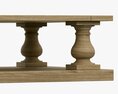 Coco Republic Library Balustrade Coffee Table 3D 모델 