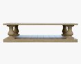 Coco Republic Library Balustrade Coffee Table 3D-Modell