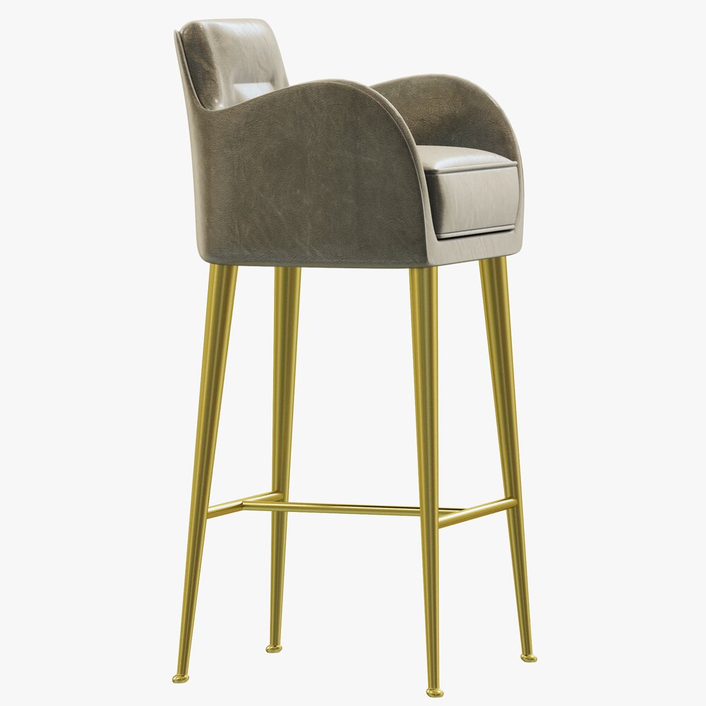 Essential Home Dandridge Bar Chair 3D model