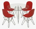 Feidi Glamour and Academy Table and Chairs 3d model