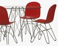 Feidi Glamour and Academy Table and Chairs 3D模型