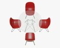 Feidi Glamour and Academy Table and Chairs Modelo 3D