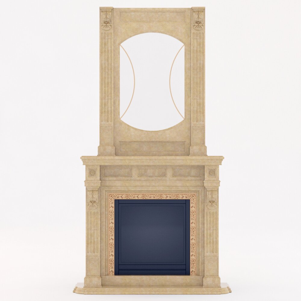 Marble Fireplace 3D 모델 